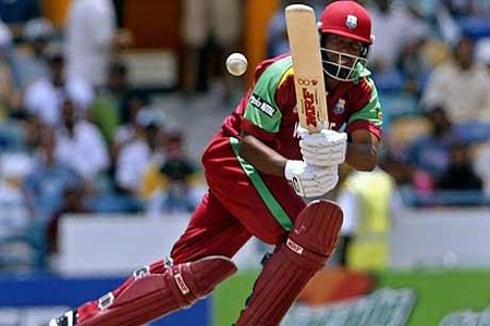 West Indies captain Lara plays a shot during their World Cup cricket Super Eights match against Bangladesh in Bridgetown...West Indies captain Brian Lara plays a shot during their World Cup cricket Super Eights match against Bangladesh in Bridgetown April 19, 2007. MOBILES OUT, EDITORIAL USE ONLY. REUTERS/Adnan Abidi (BARBADOS)