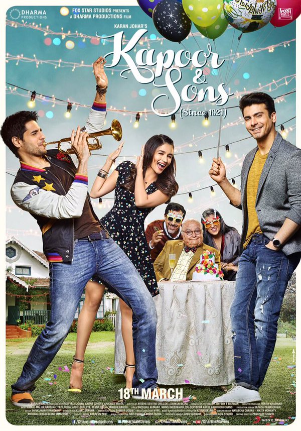 First Look, Alia Bhatt, Kapoor & Sons, Kapoor & Sons First Look, Kapoor & Sons First look Poster, Bollywood, Sidharth Malhotra