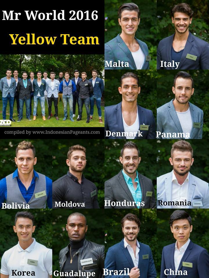 Mr World 2016 Yellow Team 