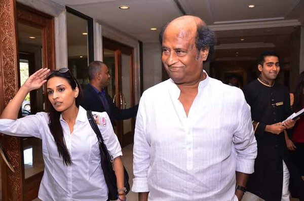 Rajinikanth with his Daughter 