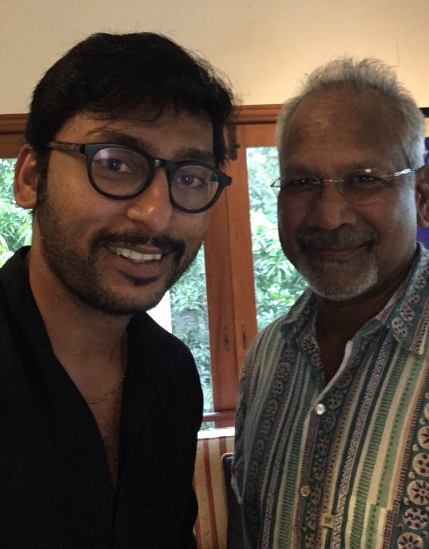 Actor RJ Balaji with Mani Ratnam 
